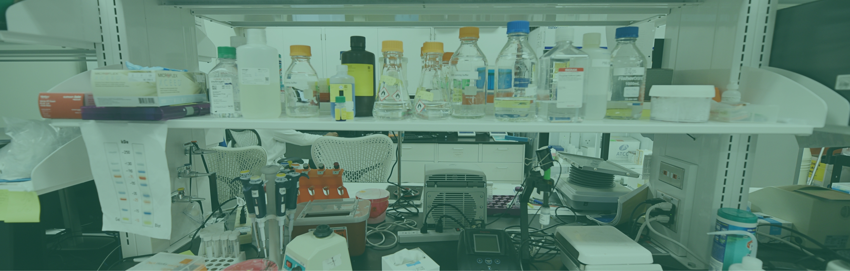 lab work area with several different kinds of equipment